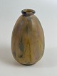 Keramik vase med løbeglasur i pink, gule, grå og blå farver af Charles Greber, Frankrig, cirka 1930'erne