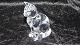 Engraved crystal glass sculpture Sitting CatMat Jonnason SwedenHeight 16.5 cm