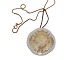 Bjørn Wiinblad Porcelæns vedhæng med forgyldt sterlingsølv halskæde