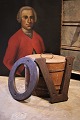 Dekorative , gamle franske butiks facade bogstaver (V & O ) i støbejern med en super fin mørk patina. ...