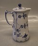 032-1 Chocolate pitcher with lid 0.24 liter 17 cm (2 Cups) 1. Painter #17 pre 1923 Blue Fluted Danish Porcelain