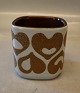 630-1473 Square vase 7 x 13.5 cm Baca Nils Thorsson 1931 Decoration Ellen Malmer Aluminia Copenhagen Baca Faience