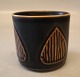 22060 RC Cup - Vase , round with relief 7.5 x 8 cm Gerd Boegelund  Sept. 1963 Royal Copenhagen Art Pottery