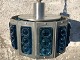 Lamp Aluminum and blue glass* 500 DKK