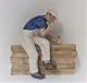Bing & Grondahl. Porcelain figure. Carpenter. Model 2339. Height 23 cm. (1 quality)