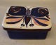 Aluminia 131-2823 Tenera Box Ingv. O 1958  decorated with butterfly by Inge-Lise Koefoed 