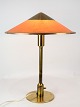 Kongelys bordlampe, Fog og Mørup, rav farvet skærmplast, 1930