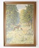 Landskabsmaleri - Lærredet - Guldramme - 1930