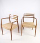 2 armstole, model NO 62, Teak, N.O. Møller, 1962