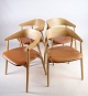 4 spisestuestole, egetræ, model AC2