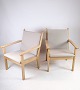 2 lænestole, model GE284, egetræ, Hans J. Wegner fremstillet hos Getama, 1960