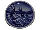 Royal Copenhagen miniature Christmas plate Glædelig Jul - Birds in front of castle
