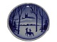 Royal Copenhagen miniature Christmas plate Deer in front of castle