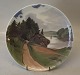 B&G 3946-357-20 Plate: Landscabe with rocks & Lake - Bornholm? 20 cm Signed IHL B&G Porcelain