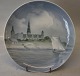 B&G 4033-357-20 Platte: Sejlbåd ud for Kronborg 20 cm Signeret KB Bing & Grøndahl
