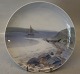 B&G 7699-357-20 Platte: Indsø eller Fjord 20 cm Signeret i Monogram FIH? Bing & Grøndahl