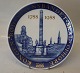 1788-1988 Kgl. Platte Frihedsstøtten - 200 år Bondefrigørelsen 24 cm # Kongelig mindeplatte
