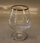 Cognac 9 cm. stk. Seagull  Lyngby Glass - stemware with gold and gulls