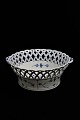 Royal Copenhagen Blue Fluted Full Lace fruit bowl with handles. H:9cm. Dia:21,5cm.RC#1/1952....