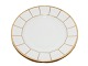 White Curved with  gold edgeLuncheon plate 22.4 cm.