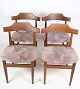 4 Spisestuestole - Teak - Gråt Stof - Hans Olsen - 1960
