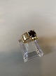 Ladies ring with inlaid smoke topaz in 14 Karat GoldSize 64
