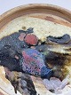 Connie Walther, own workshop, large dish with beautiful icing. 20th Century.