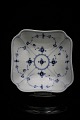 Royal Copenhagen Blue Fluted Plain square salad bowl. RC#1/26. 1.sort. Before 1923.H:6cm. 21,5x21,5cm.