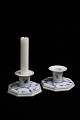 Royal Copenhagen Musselmalet Riflet 6 kantet lysestage.RC#1/3334...(1 stk. haves)