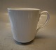 103-1 Krus med hank 11 x 8,5 cm m. hank 37 cl (1017380) Hvid Riflet Kongelig Dansk Hvid Riflet