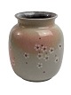 Smuk keramik vase med kirsebærblomster, beige, pink fra Strehla Keramik, daværende Østtyskland