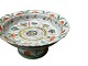 Antique small Chinese / Thai Benjarong bowl / altar bowl / Tazza with polychrome paint, Qing