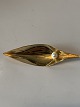 Brooch with pearl 14 carat GoldStamped 585