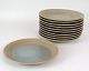 Cake plates, Nødebo, Knapstrup, stoneware, 1970