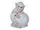 Rare Royal Copenhagen figurineTwo white monkeys from 1898-1923