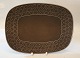 402 Dish 35 x 24 cm / 14" Umbra Brown Azur Nissen Kronjyden B&G Quistgaard  Stoneware