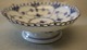 1023-1 Footed bowl 17 cm Blue Fluted Full Lace with GOLD