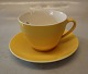 Susanne Yellow Aluminia Faience Tea cup and saucer,  Confetti