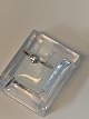 Princess ring with brilliant 14 carat white goldSize 51