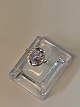 Ladies ring with diamonds and purple stone 14 carat white goldSize 55