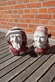Michael Andersen pottery, Bornholm. Large bust of a fisher couple
