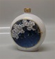 Royal Copenhagen 1535-209 b RC Vase bee and flower - gold rim Signed EH 16 x 14 cm Else Hasselriis