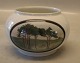 B&G 6714- 15 b kugle vase 9.5 x 15 cm med landskabsdekoration  Signeret AI  Bing & Grøndahl
