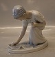 B&G 1685 Woman collecting water lilies 15 x 18 cm Art Nouveau B&G Porcelain
