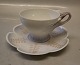 Heron B&G 103 Tea cup with Heron Handle 7 x 13 cm & saucer with two herons  15 cm (473)  B&G Porcelain