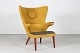 Danish ModernPapa bear chairTeak and yellow wool