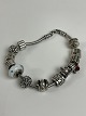 Pandora bracelet with charms and links, 925 sterling silver
