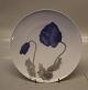 005  RC Decorative Plate 20.3 cm with blue poppy flowers pre 1923 Painter 53 Royal Copenhagen