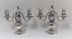 Georg Jensen. Sterling (925). 2 armede lysestager. Et par. Model 324. Produceret 1945-1977.