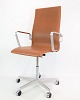 Arne Jacobsen Oxford kontorstol, cognac læder, Fritz Hansen
